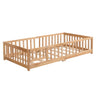 Floor Bed With Door And Fence For Children