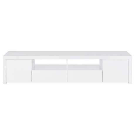 Jude - 2 Door Engineered Wood TV Stand - High Gloss White