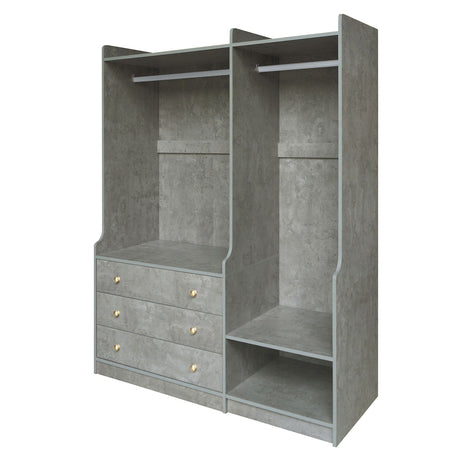 Open Wardrobe Storage For Bedroom - Gray