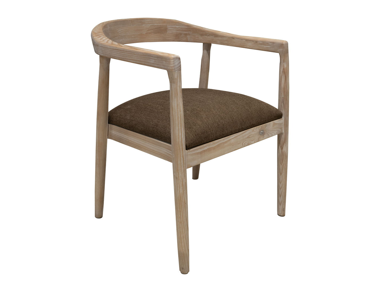 White Teak - Wooden Armchair - Ivory White