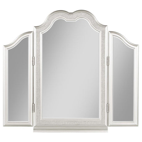 Evangeline - Tri - Fold Vanity Mirror - Silver Oak