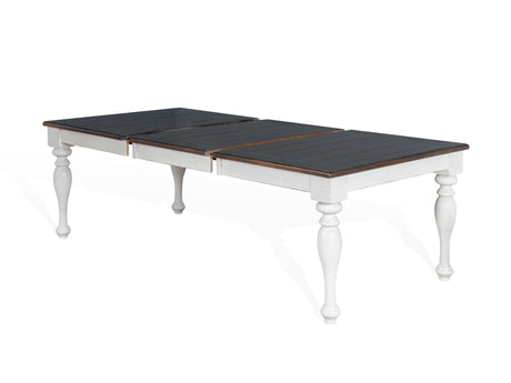Bourbon County - Rectangular Extension Dining Table - White / Dark Brown