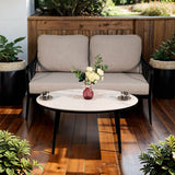 Outdoor Patio Modern Set With Removable Sunbrella Cushions And Table
