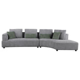 Toscano - Upholstered Sectional Sofa - Gray