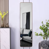 Elegant Flower Pear Color Full Length Mirror With Frame - Transparent