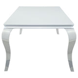 Carone - Rectangular Glass Top Dining Table