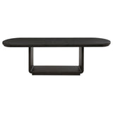 Leandro - 9 Piece Rectangular Dining Table Set - Cream / Burnished Black