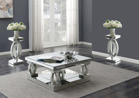Amalia - Mirrored Coffee Table Set
