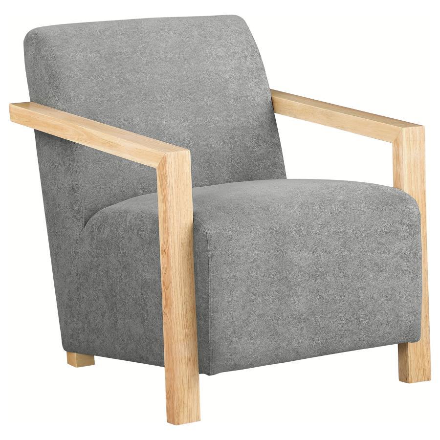Diego - Upholstered Accent Arm Chair With Wood Arms