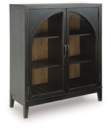 Armenleigh - Black / Brown - Bar Cabinet