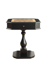 Bishop - Reversible Chess Checker Game Table With Game Tray (Chess Fingures Not Included) - Black
