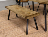 Maverick - Rectangular Dining Bench - Natural Mango And Black