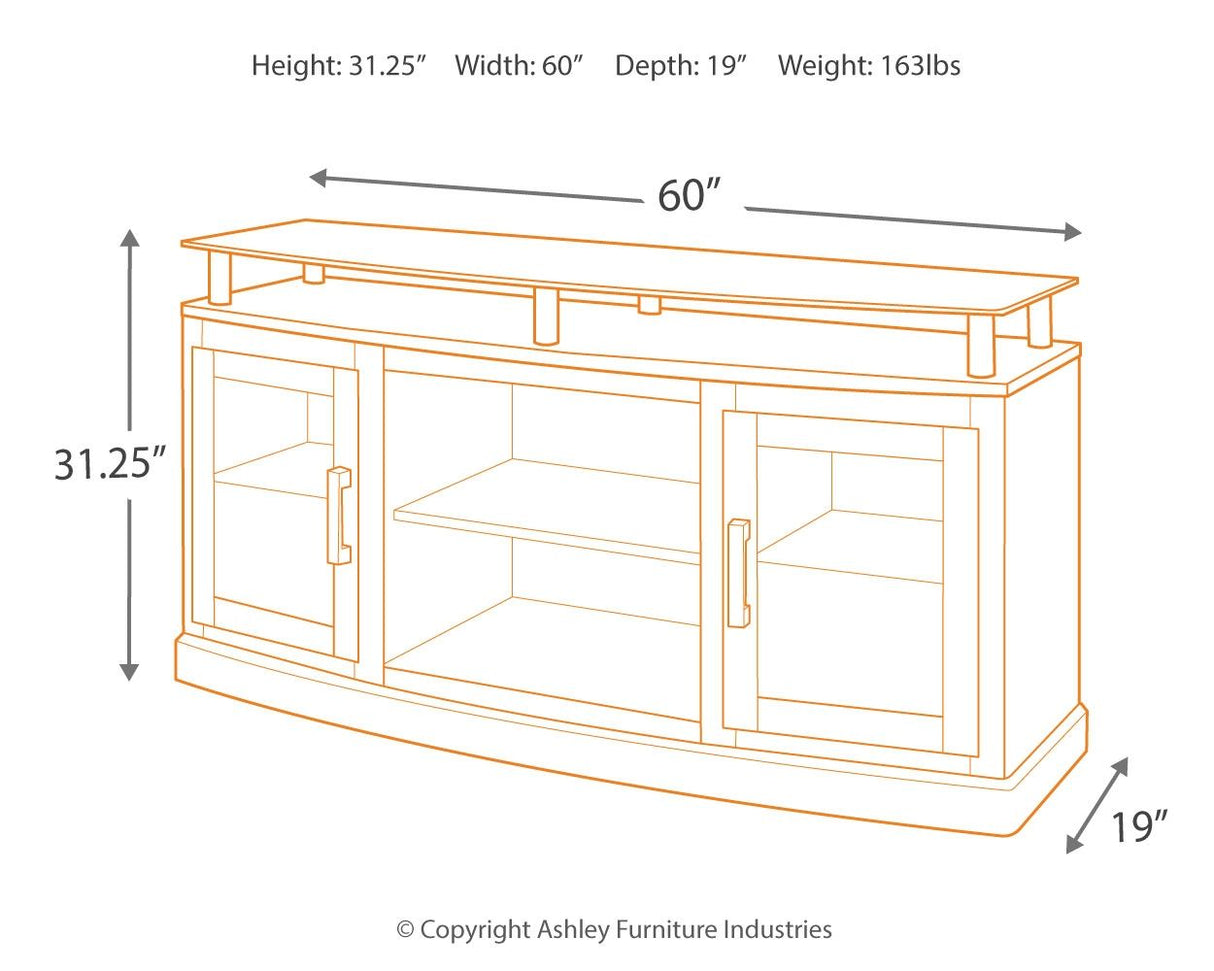 Chanceen - Dark Brown - Medium TV Stand/Fireplace Opt