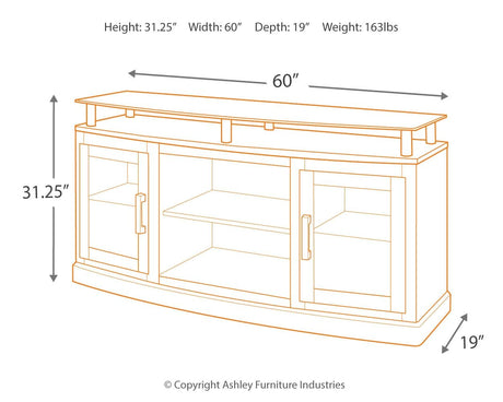 Chanceen - Dark Brown - Medium TV Stand/Fireplace Opt