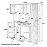 Large Kitchen Pantry Storage Cabinet Cupboard With Pull Out Side Cabinet