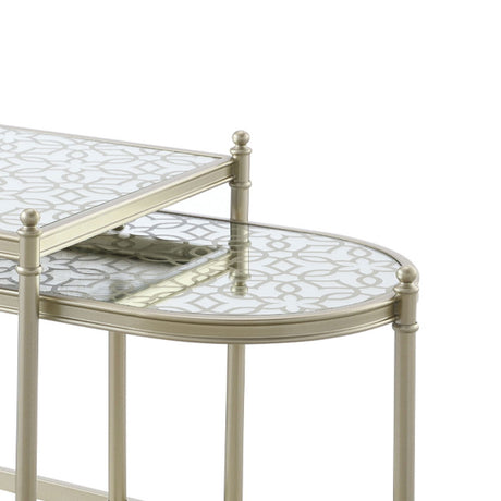 Zaba - Nesting Table - Glass Top & Silver