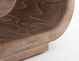 White Balam - Wooden Bench With Fabric Cushioned Seat - Ivory White