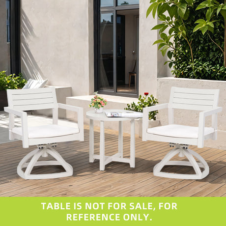 Outdoor Patio Swivel Rocker With Outdoor Grade Sunbrella Fabric Cushions (Set of 2) - Grayish