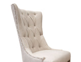 Aruba - Tufted Back Chair With Nailhead Trim (Set of 2) - Brown / Ivory