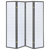 Roberto - 4-panel Linear Grid Design Folding Screen