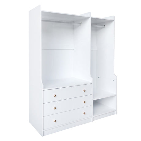 Open Wardrobe Storage For Bedroom - White