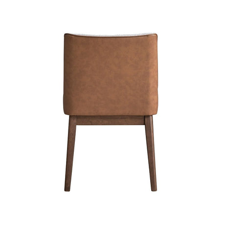 Ginny - Side Chair (Set of 2) - Brown Velvet & Walnut