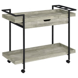 Ventura - Bar Cart With Storage Drawer - Gray Driftwood