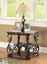 Laney - End Table - Deep Merlot And Clear