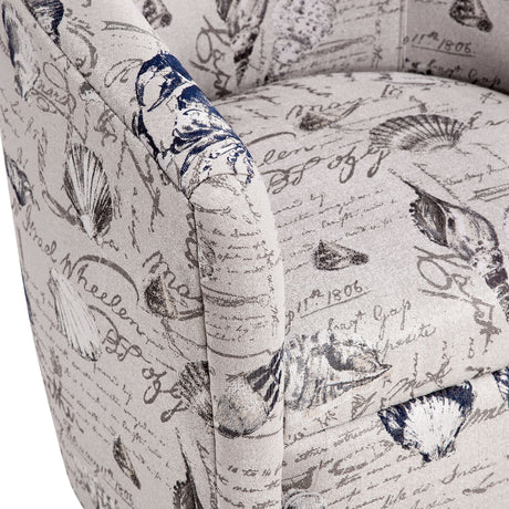 Boardwalk - Swivel Accent Chair Polyester Fabric - Gray