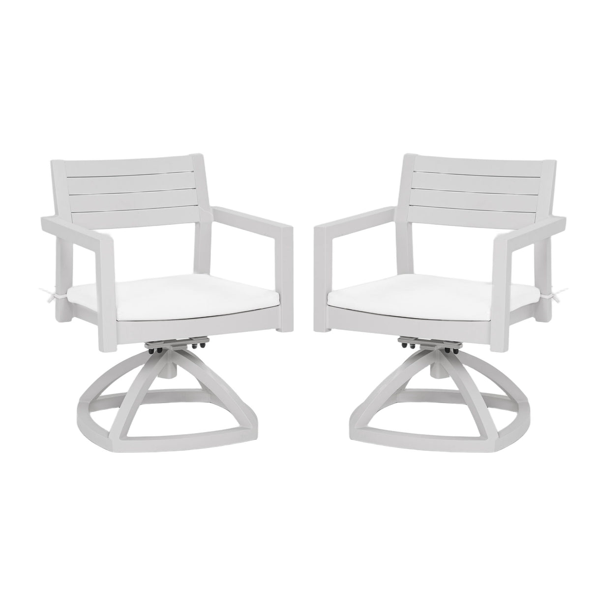 Outdoor Patio Swivel Rocker With Outdoor Grade Sunbrella Fabric Cushions (Set of 2) - Grayish