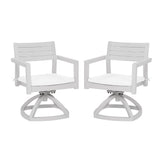 Outdoor Patio Swivel Rocker With Outdoor Grade Sunbrella Fabric Cushions (Set of 2) - Grayish