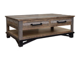 Loft Brown - Cocktail Table 4 Drawers - Two Tone Gray / Brown