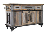 Loft Brown - Kitchen Island - Two Tone Gray / Brown