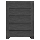 Lorenzo - 5-Drawer Bedroom Chest - Dark Gray