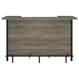 Bellemore - Bar Unit With Footrest - Gray Driftwood And Black