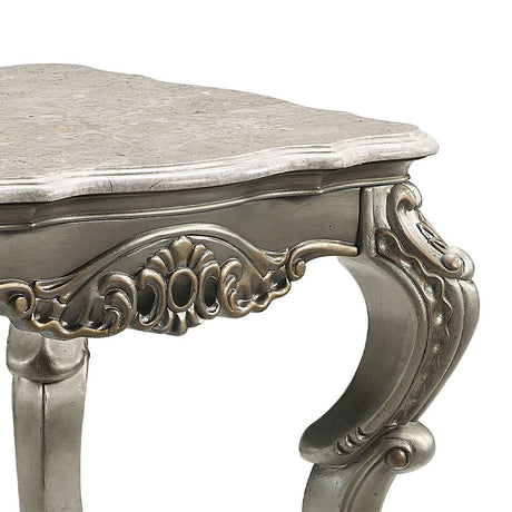 Miliani - End Table With Marble Top - Natural Antique Bronze