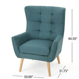 Club Chair With Rubberwood Legs