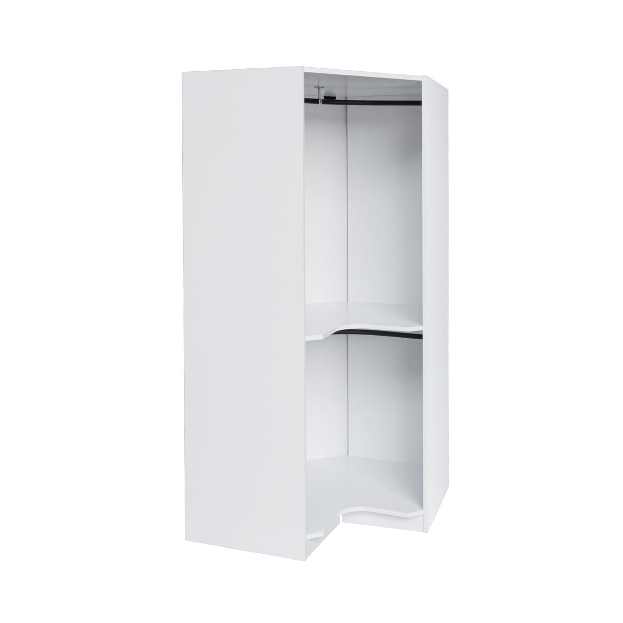 Polygon - Corner Wardrobe - White