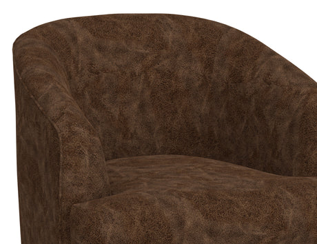 Tumbi - 360 Degree Swivel Accent Chair - Chocolate Brown