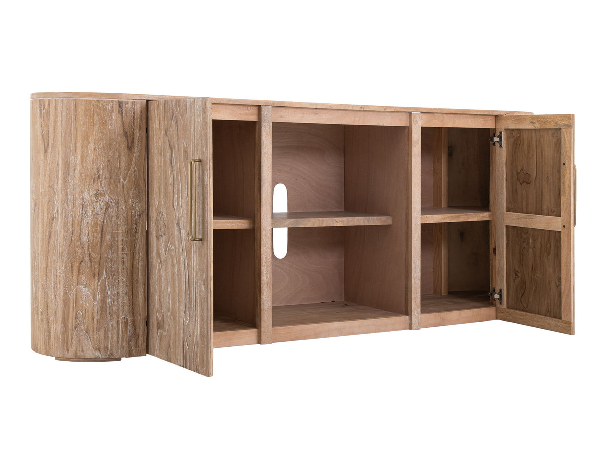 White Balam - TV Stand - Ivory White