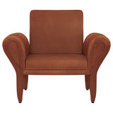 Liana - Upholstered Roll Arm Accent Armchair - Rust Orange