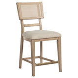 Kailani - Radio Weave Cane Counter Dining Side Chair (Set of 2) - Beige Oak