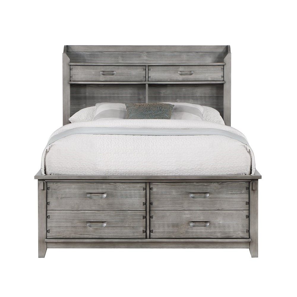 Veda - Full Bed With Storage - Gray