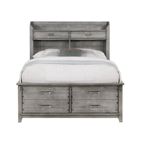 Veda - Full Bed With Storage - Gray