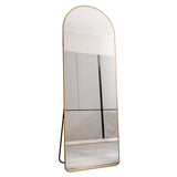 Modern Aluminum Alloy Metal Frame Arched Floor Mirror