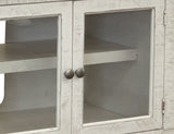 Stone - TV Stand / Wall Unit - Antiqued Ivory / Weathered Gray