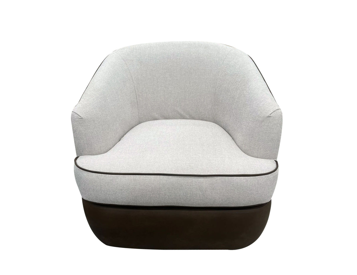 Tumbi - Armchair - Ivory/Brown