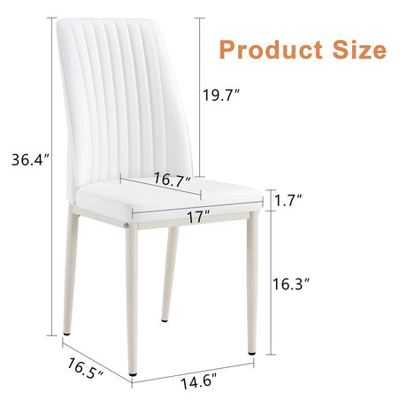 Chic Dining Chair Set With High Back