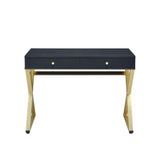 Coleen - Desk - Black & Brass