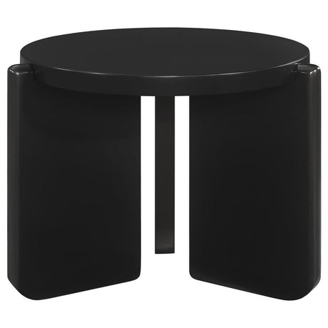 Cordova - Round Solid Wood End Table - Black